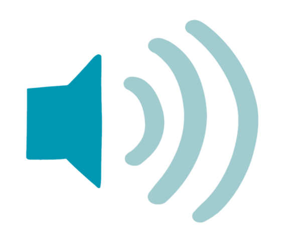 Icon: sound machine with three sound waves