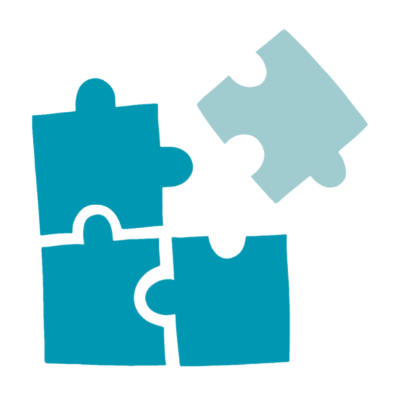 Icon: puzzle pieces fitting together